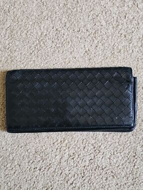 Bottega Veneta Black Leather Card Wallet